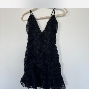 For Love And Lemons Black Lace Mini Dress
